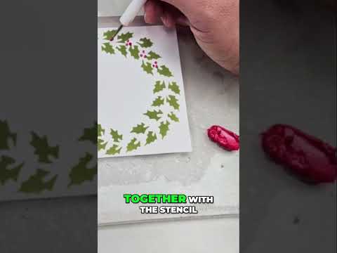 Create Quick Christmas Cards with Inks and Stencils