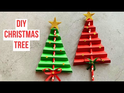 DIY Paper Christmas Tree | Easy Paper Christmas Tree | DIY Christmas Craft Ideas #diychristmastree