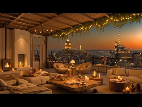 Enchanting New York Loft Ambience 🕯️ | 4K Smooth Piano Jazz for Relaxation & Unwinding