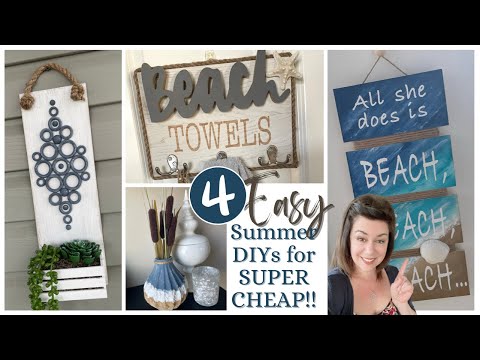 4 EASY Summer DIYs for CHEAP!!! | Summer Decor DIYs that are Super Simple and Look AMAZING!!