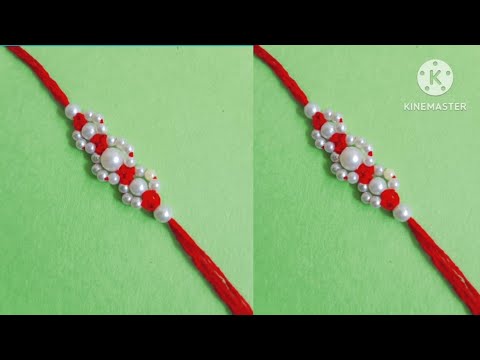 How to make a rakhi || diy rakhi || rakhi making ideas at home || pearl rakhi || easy rakhi ideas