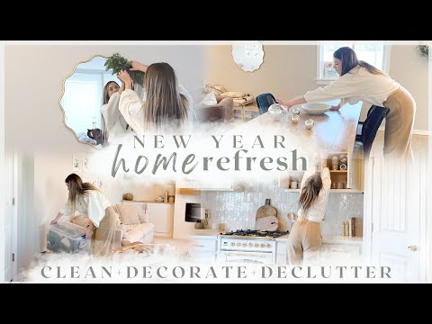 NEW YEAR HOME RESET 2024 ✨ after christmas decorating, decluttering, & cleaning!