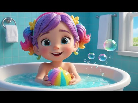 Splish, Splash, A Rainbow Bath Rhyme Song | Popular Nursery Rhyme & Lyrics | Educational Kids Songs