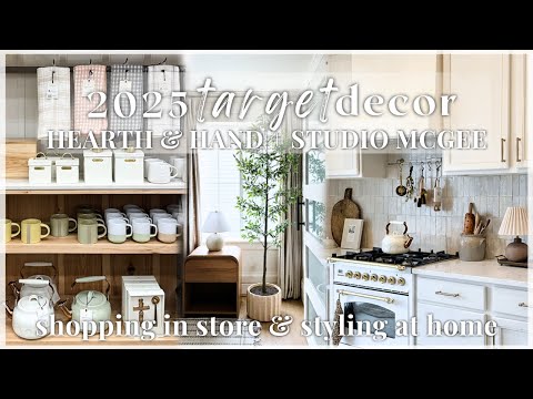 NEW HEARTH + HAND & STUDIO MCGEE 2025 decor shop + style with me! new year target spring collections