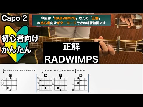 正解/RADWIMPS/ギター/コード/弾き語り/初心者向け/簡単