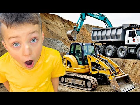 Construction Vehicles Adventure 🚜 Diggers for Kids 🏗️ Excavators for Kids 🚧 Educational Videos