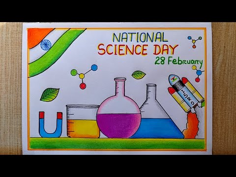 National Science Day Poster Drawing easy| National Science Day drawing| Science Day special Poster