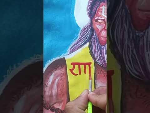 hanuman ji painting 🙏 #hanuman #bajrangbali #bajrangdal #balaji #painting #paint #art #artwork #draw