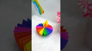 DIY Paper Diya 😱 #shorts #ytshorts #diy #diwali #decoration #papercraft #satisfying #yt #craftyumrao