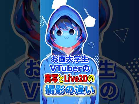 お面VTuberの実写とLive2Dの撮影の違い #shorts