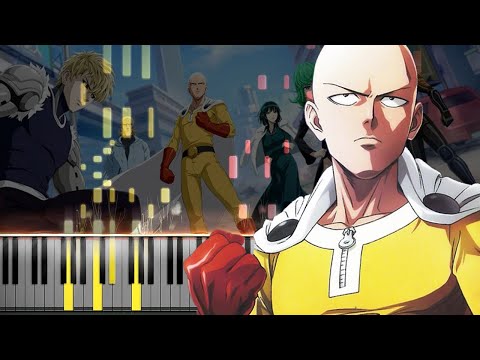 【SEMI-REMAKE】The Hero!! ~Ikareru Ken ni Honō o Tsukero~ - One Punch Man S1 Opening (Piano Synthesia)