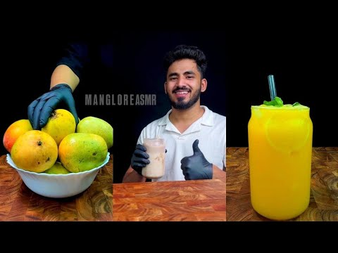 Mango🥭🍫milkshake ASMR |mukbang|mangloreasmr|