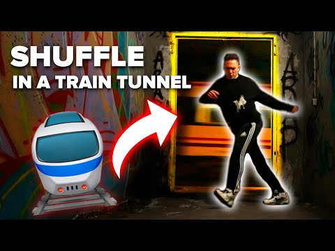 Dancing SHUFFLE in a TRAIN TUNNEL (Secret Spot🤫)