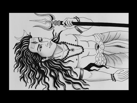 How to draw realistic pencil shading sketch of lord Shiva/ Shankar bhagwan drawing/ Bholenath Shiva