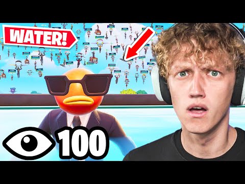 I Got 100 Players To Swim In WATER The Entire Game! (funniest tournament)