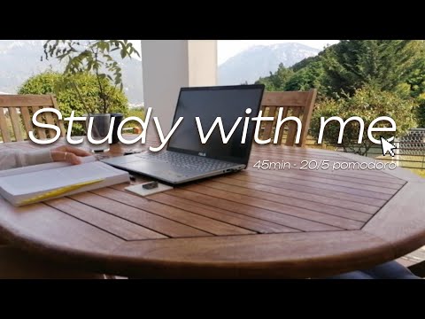 45MIN POMODORO STUDY SESSION  - Study with me while listening to calm lofi and piano music!