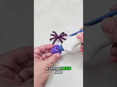 Create Adorable Halloween Spiders with Pipe Cleaners!