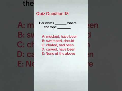 Quiz Question 15 #englishgrammar #englishquizchannel #grammarbasic