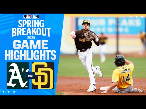 A's vs. Padres Spring Breakout Game Highlights (3/14/25) | MLB Highlights