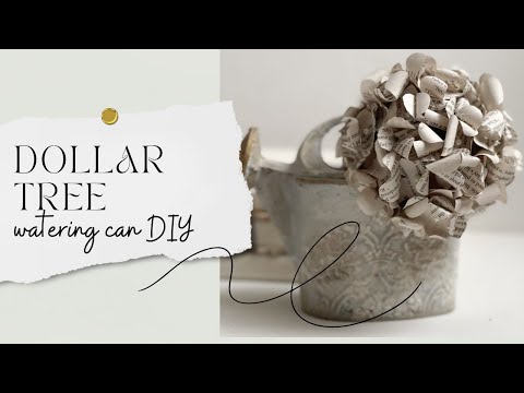 Transforming a Dollar Tree Watering Can into Vintage Beauty