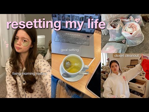 RESETTING MY LIFE FOR 2025 ✧ decluttering, setting goals, and fixing my sleep schedule