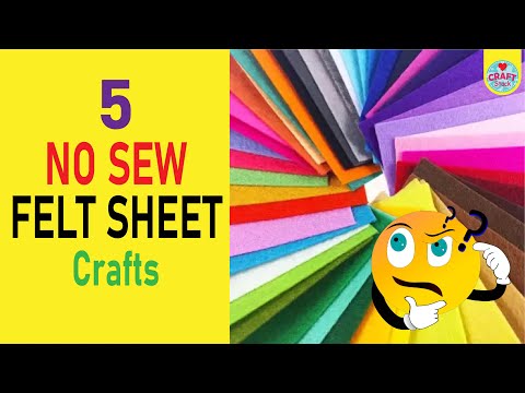 5 No sew FELT SHEET Crafts | @CraftStack