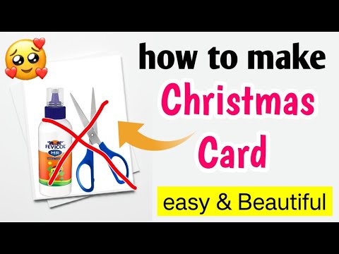 Merry christmas greeting card/handmade christmas card/How to make christmas card/ diy card christmas