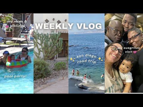 WEEKLY VLOG | pool party, san diego road trip, fam visits