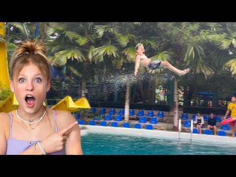 We rode the LONGEST WATERSLIDE in the World! Extreme Water Park