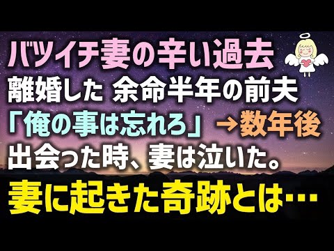 【感動する話】バツイチ妻の辛い過去、離婚した白血病で余命半年の前夫「俺の事は忘れろ」→数年後出会った時、妻は泣いた。妻に起きた奇跡とは…（泣ける話）感動ストーリー朗読