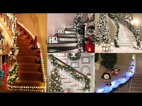 +100 CHRISTMAS DECOR IDEAS 2024 - CHRISTMAS STAIRCASE DECORATING IDEAS 2024 - STAIRWAY DECORATION🎄