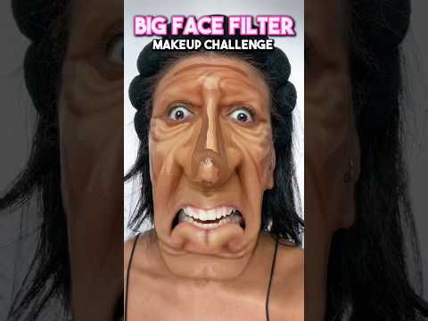 CUTE ✅ or FAIL? ❌ Big Face Filter Makeup Challenge 👵🏾🤣