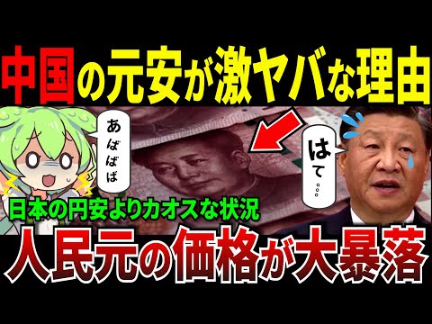 中国の人民元安が日本の円安よりも激ヤバな理由とは【ずんだもん＆ゆっくり解説】