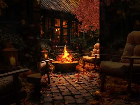 Cozy Porch with Fire Pit #asmr #shorts #firesounds