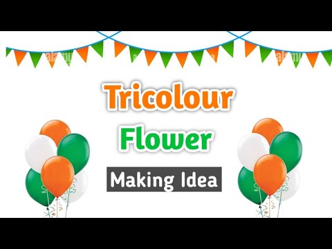 Easy Tricolour flower / DIY tricolor flower / Independence day craft ideas / Independence day 2025