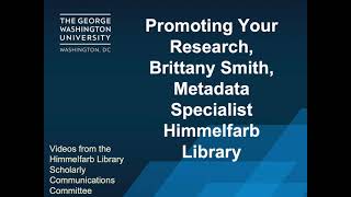 Promoting Your Research Presentation