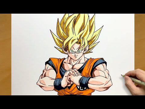 How to Draw SSJ Goku Step by Step || Amazing Anime Drawing || Dragon Ball Art