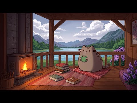 Lazy Rainy Afternoon with Pusheen 🐱☕ Soft Lofi for Work & Chill ☔ Lofi Beats for Focus & Relaxation