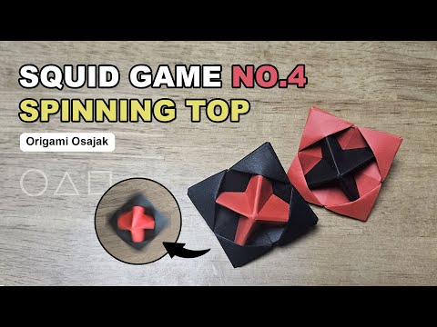 How to make origami Spinning Top - Tutorial | Squid Game | Korean Mini-Game number four.