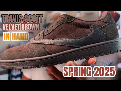 IN HAND EARLY LOOK AT THE 2025 TRAVIS SCOTT LOW VELVET BROWN  ( 3RD PARTY )