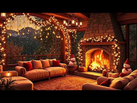 The Best Instrumental Christmas Music with Fire Sounds🎄Merry Christmas 2025🎅🏼Christmas Fireplace