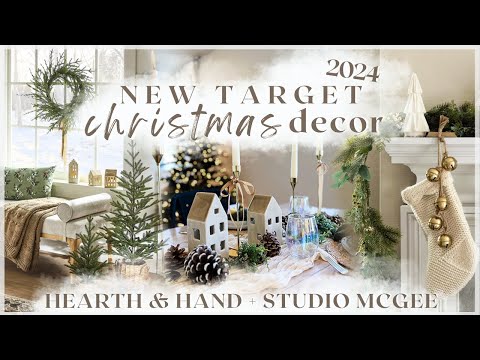 NEW CHRISTMAS DECOR AT TARGET! hearth & hand + studio mcgee christmas 2024 shop with me