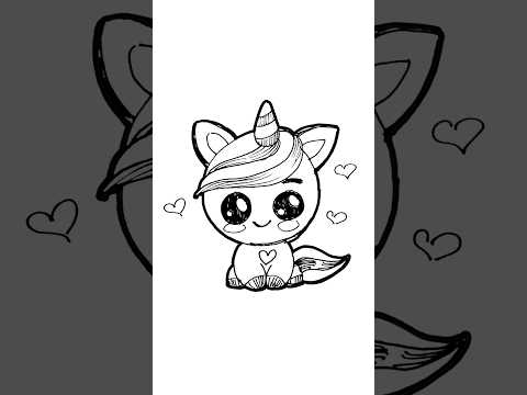 How to draw a cute unicorn very easy