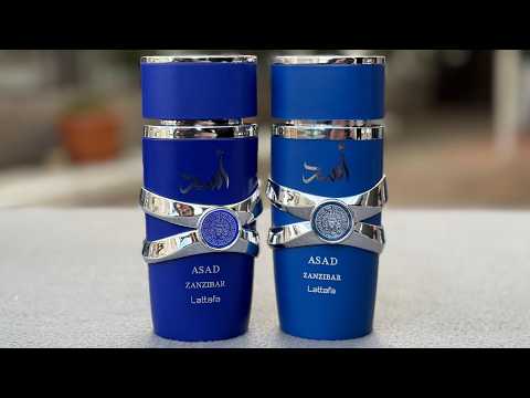 Fake vs Real Lattafa Asad Zanzibar Perfume