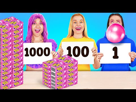 100 LAYERS OF FOOD CHALLENGE || Gummy VS Chocolate For 24 Hours by 123 GO!