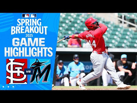 Cardinals vs. Marlins Spring Breakout Game Highlights (3/14/25) | MLB Highlights