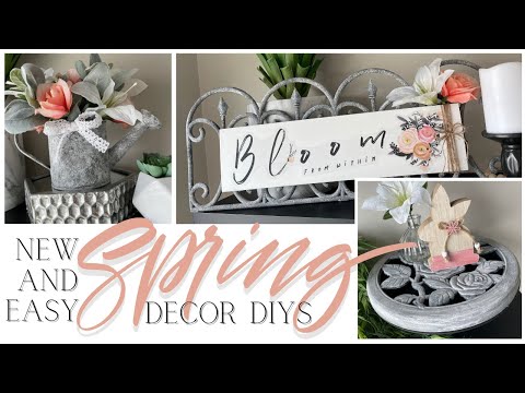 3 New and *EASY* Spring Decor DIYs | High End Spring DIYs | Faux concrete SPRING Decor DIYs