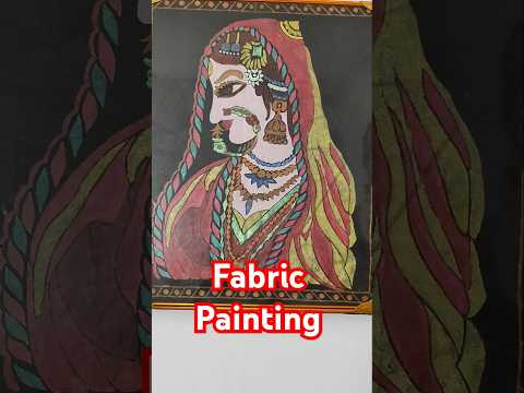 Fabric painting #drawing #painting #scenery #ytshorts #viralshorts #shortvideo #shortsfeed #bride