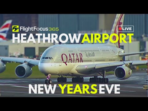 Heathrow Airport Live - Tuesday 31st December 2024 - NEW YEARS EVE Strong Winds