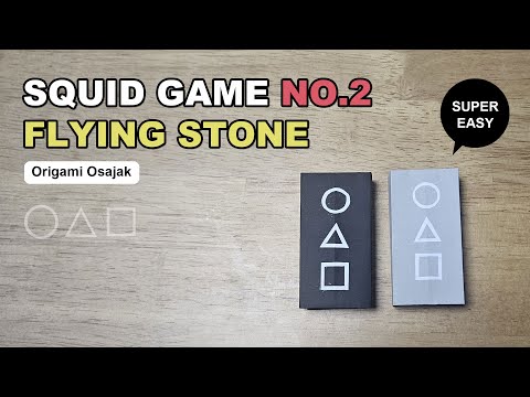 How to make origami Flying Stone - Tutorial | Squid Game | Korean Mini-Game number two.